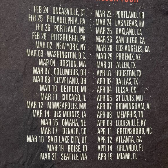 Panic At The Disco 2017 Death of a Bachelor Tour T-Shirt Crew Neck Woman Sz M - Picture 8 of 10